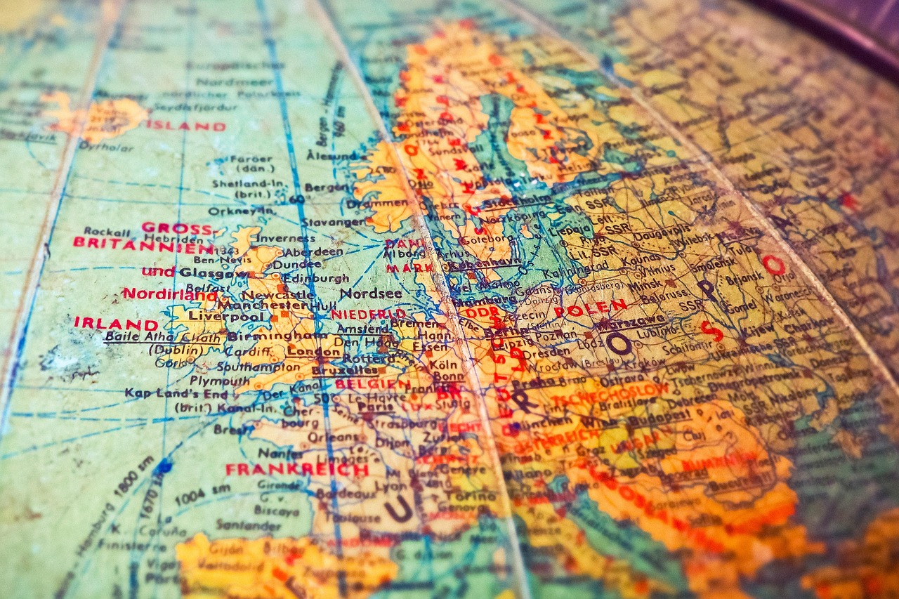 globe, map, countries, borders, old, states, national borders, world map, continents, to travel, world, europe, vintage, retro, flea market, places, atlantic, england, gdr